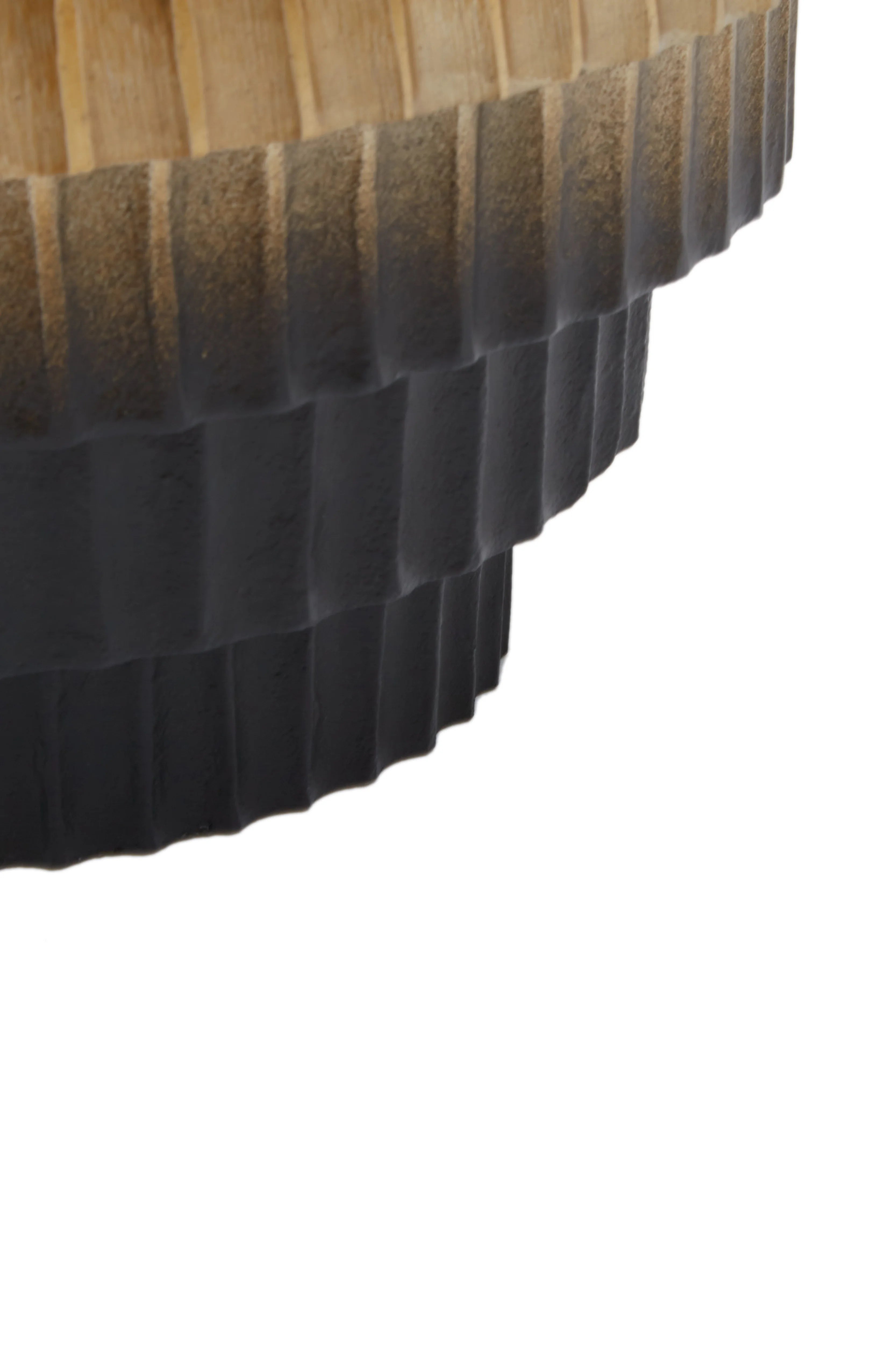 Alto Stacked Ombre Gold & Black Vase | Small